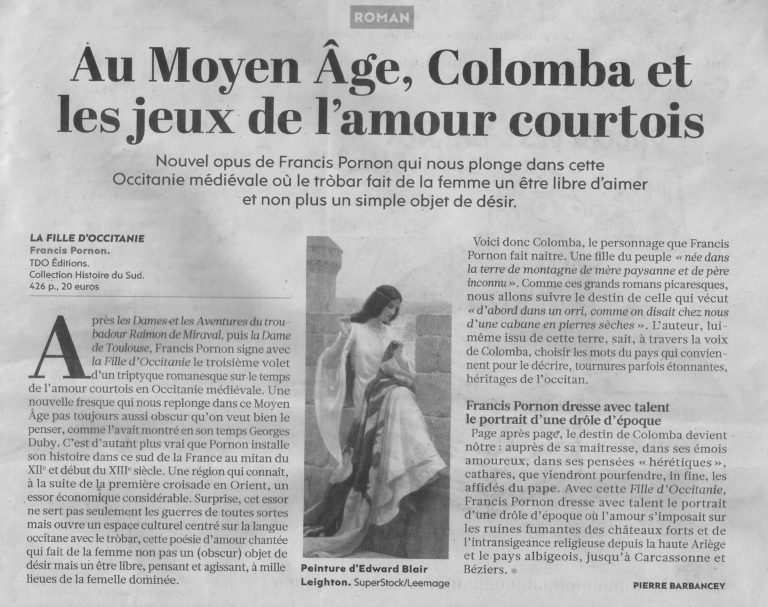 Article dans le journal L'Humanité sur Francis Pornon - 21/01/2019